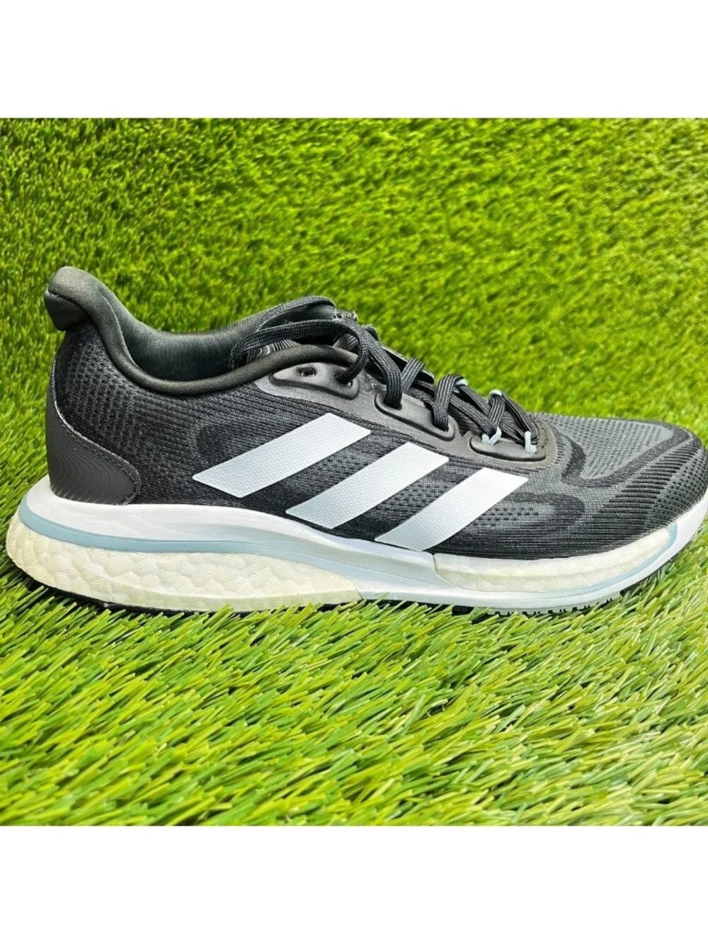 Adidas Supernova+ Womens Size 6.5 Black White Athletic Running Shoes Sneakers